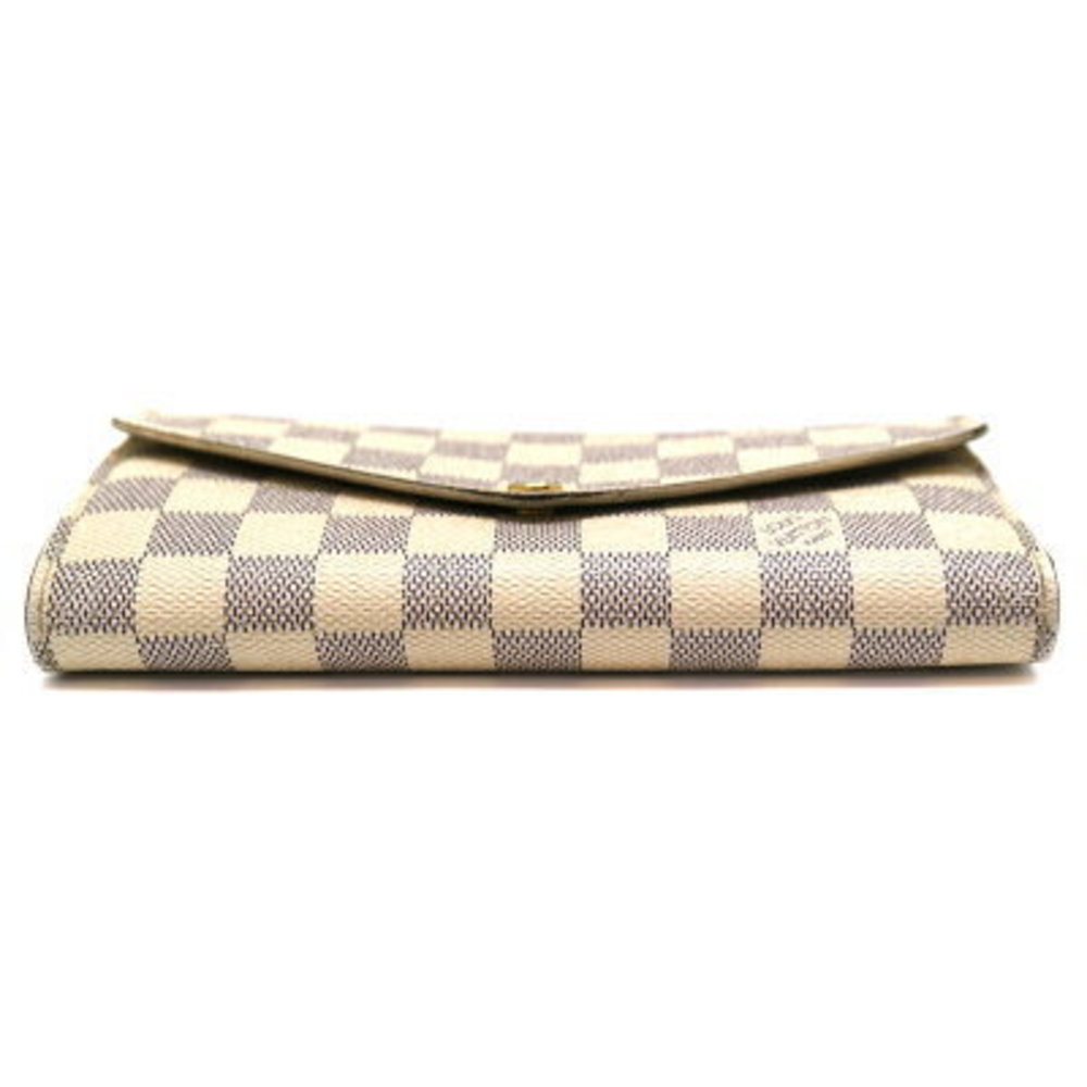 Louis Vuitton Portefeuille Sarah Wallet Damier Canvas Azur White - Picture 5 of 6